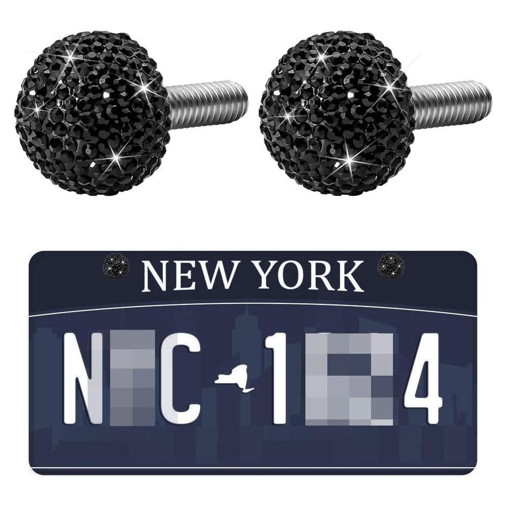 Kit de Tornillos Antirrobo para Placa de Matrícula SAVORI Bling 2PCS