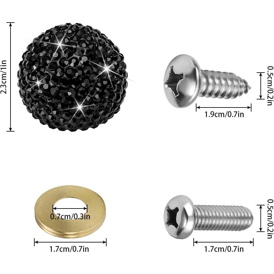 Kit de Tornillos Antirrobo para Placa de Matrícula SAVORI Bling 2PCS