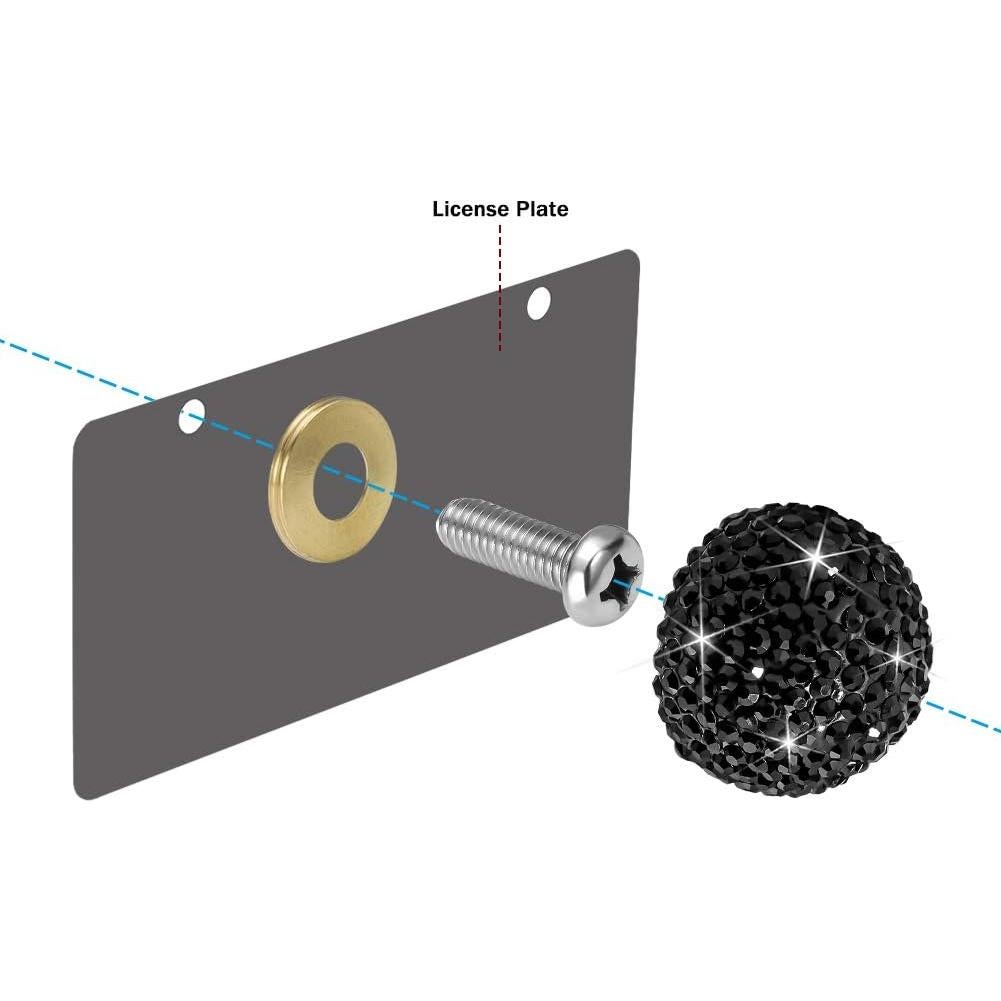 Kit de Tornillos Antirrobo para Placa de Matrícula SAVORI Bling 2PCS