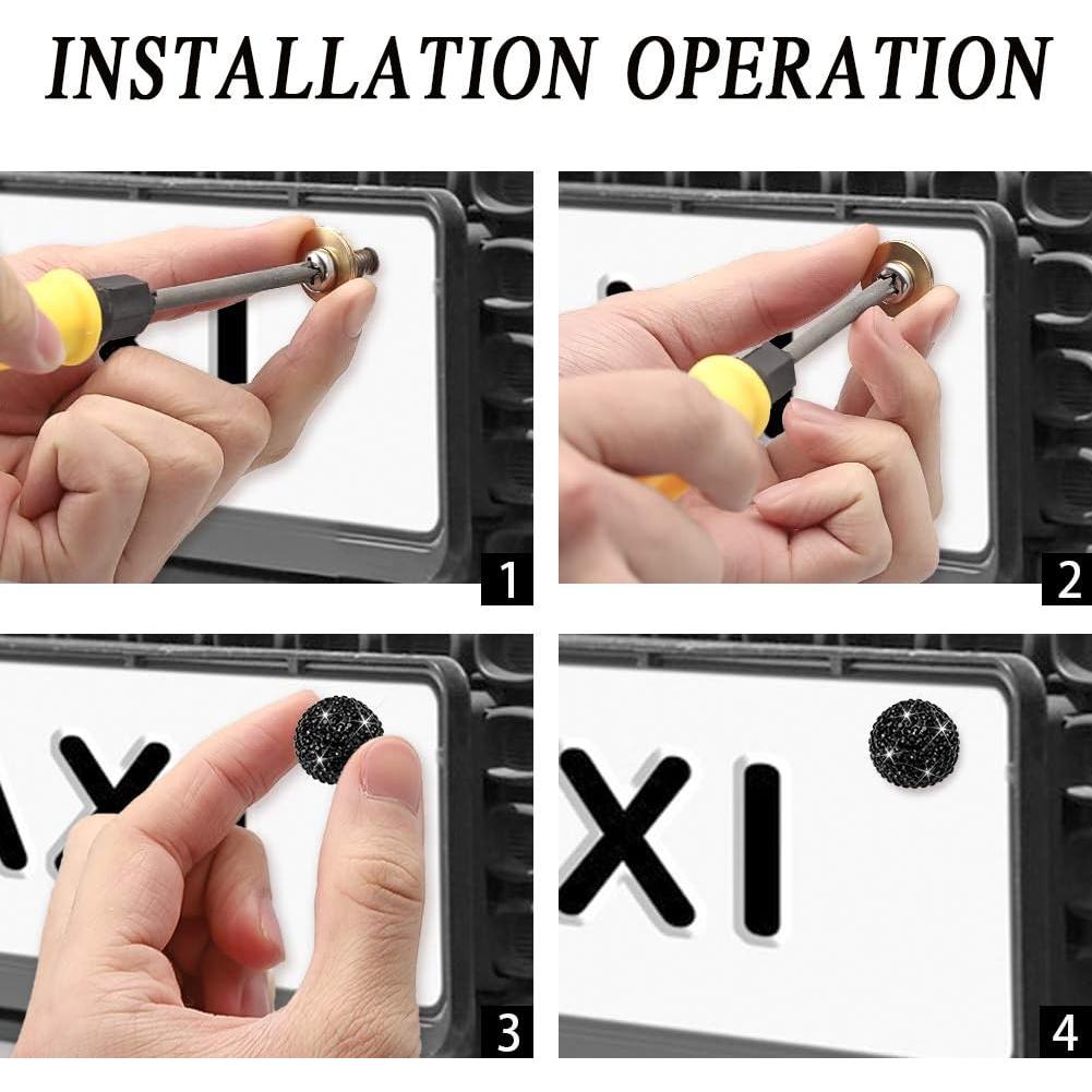 Kit de Tornillos Antirrobo para Placa de Matrícula SAVORI Bling 2PCS