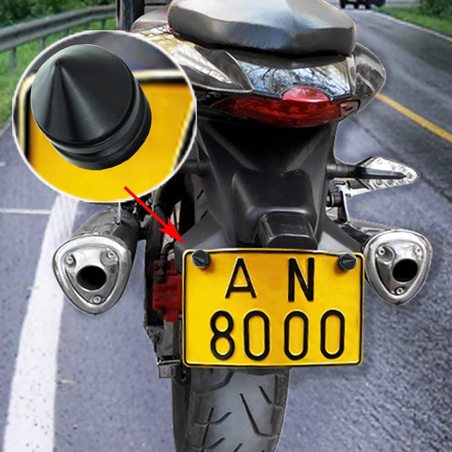 Tornillos Antirrobo para Placa de Matrícula Abfer 4 Pcs Negro