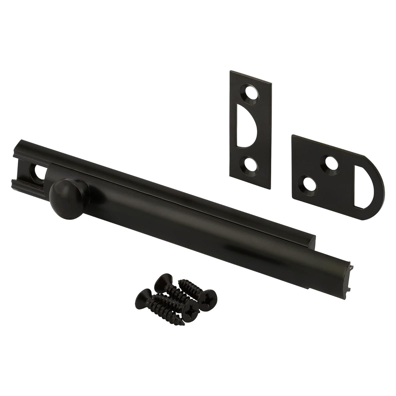 Cerrojo Superficial Prime-Line U 11448 10.16 cm Latón Negro Mate