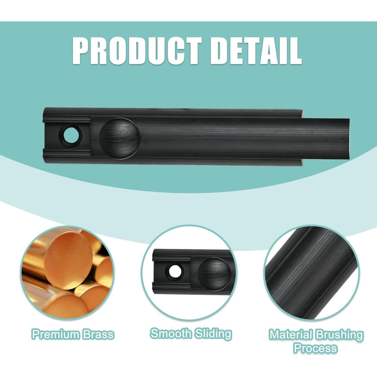 Tornillo de Superficie de Latón Sólido Moosyne 7.62 cm Negro