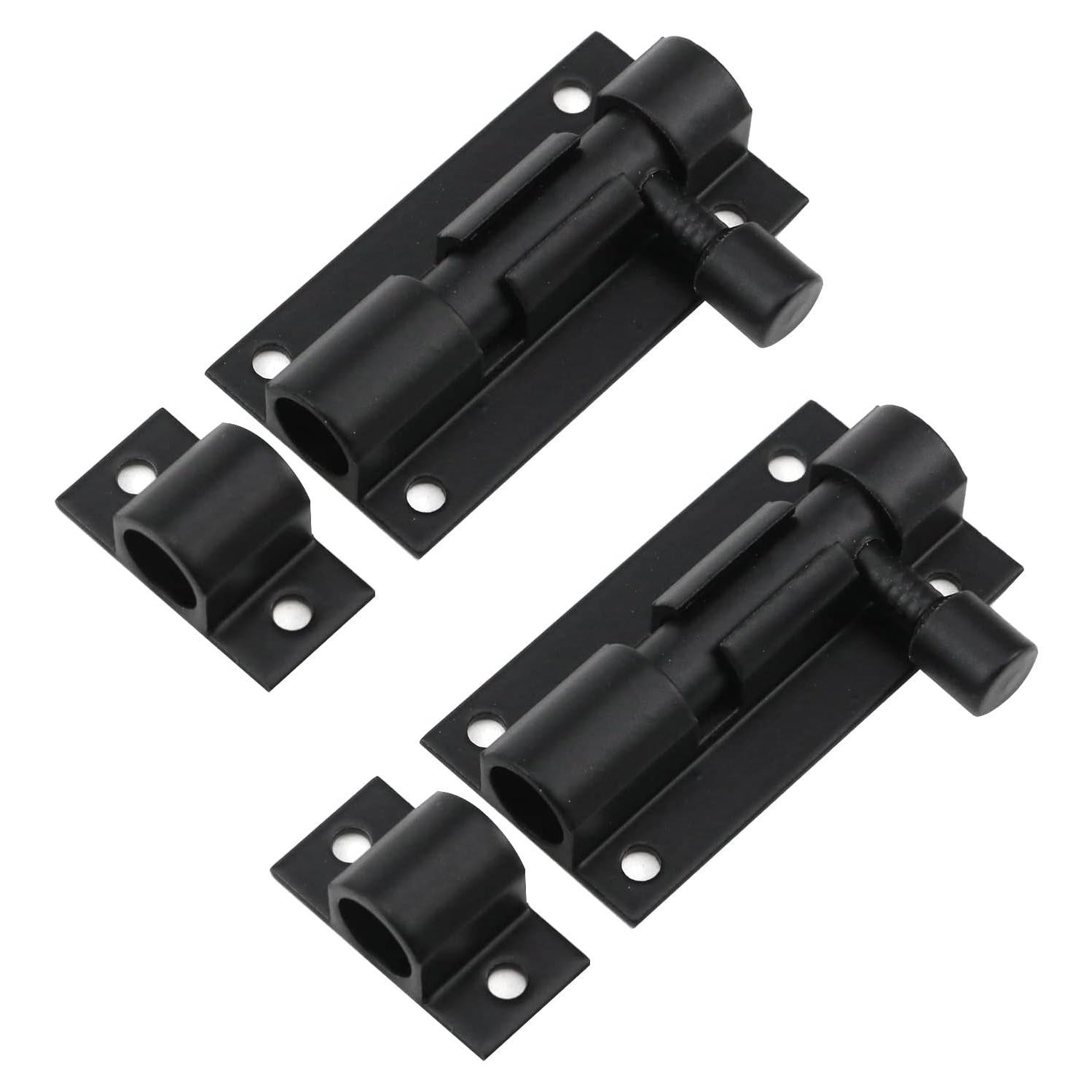 Pestillo Deslizante Bitray 2 Piezas Negro Mate 5.08 cm