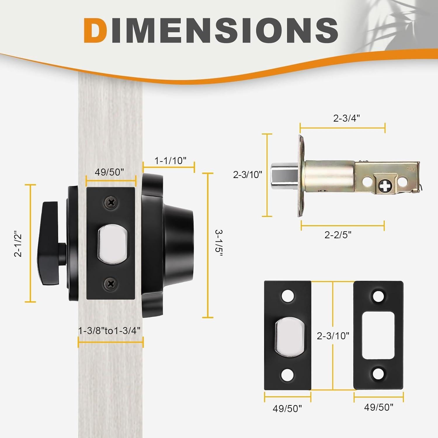 Cerradura Probrico Cilindro Simple Negra con 3 Llaves 60mm