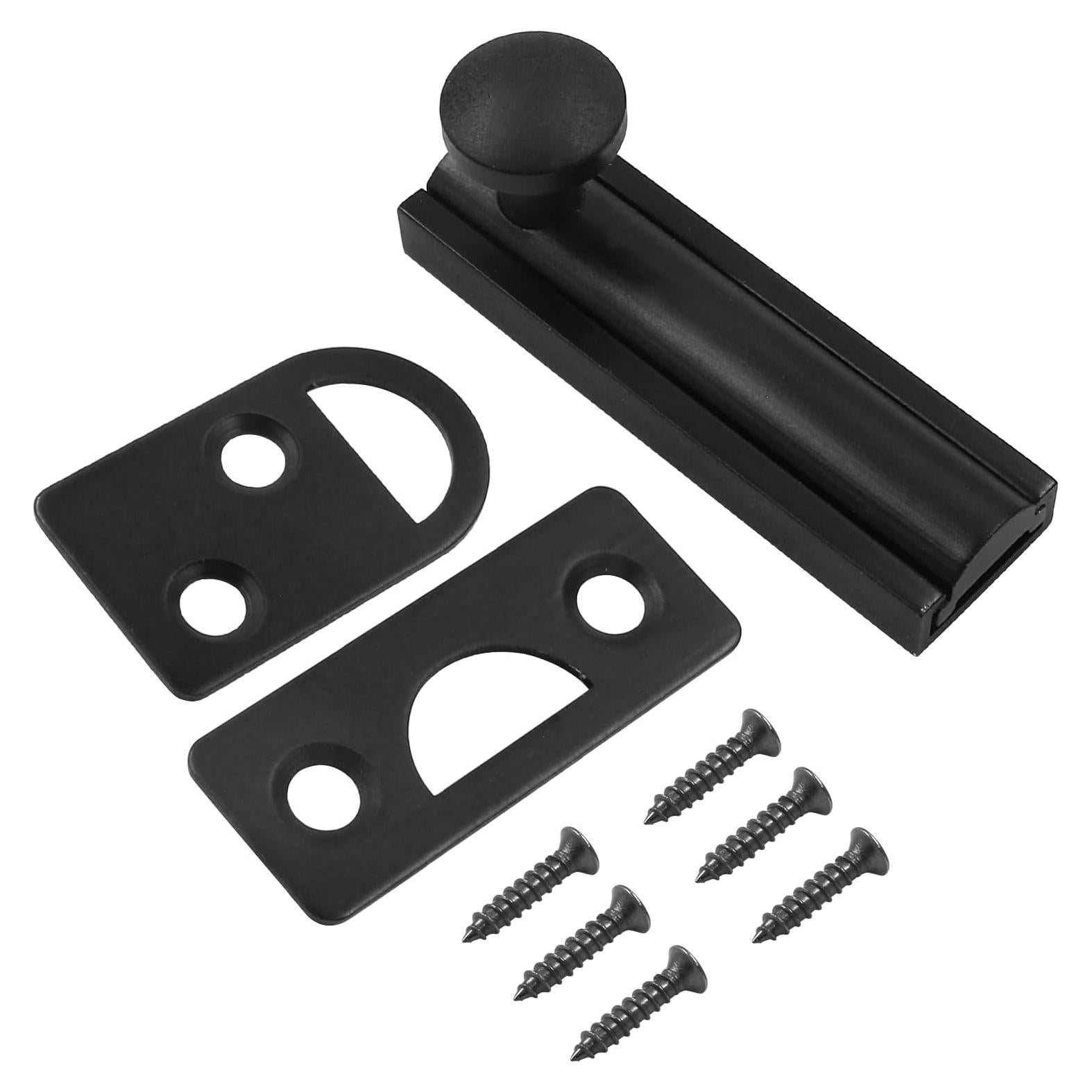 Cerrojo de Superficie Luomorgo de Latón Sólido 50mm Negro Mate