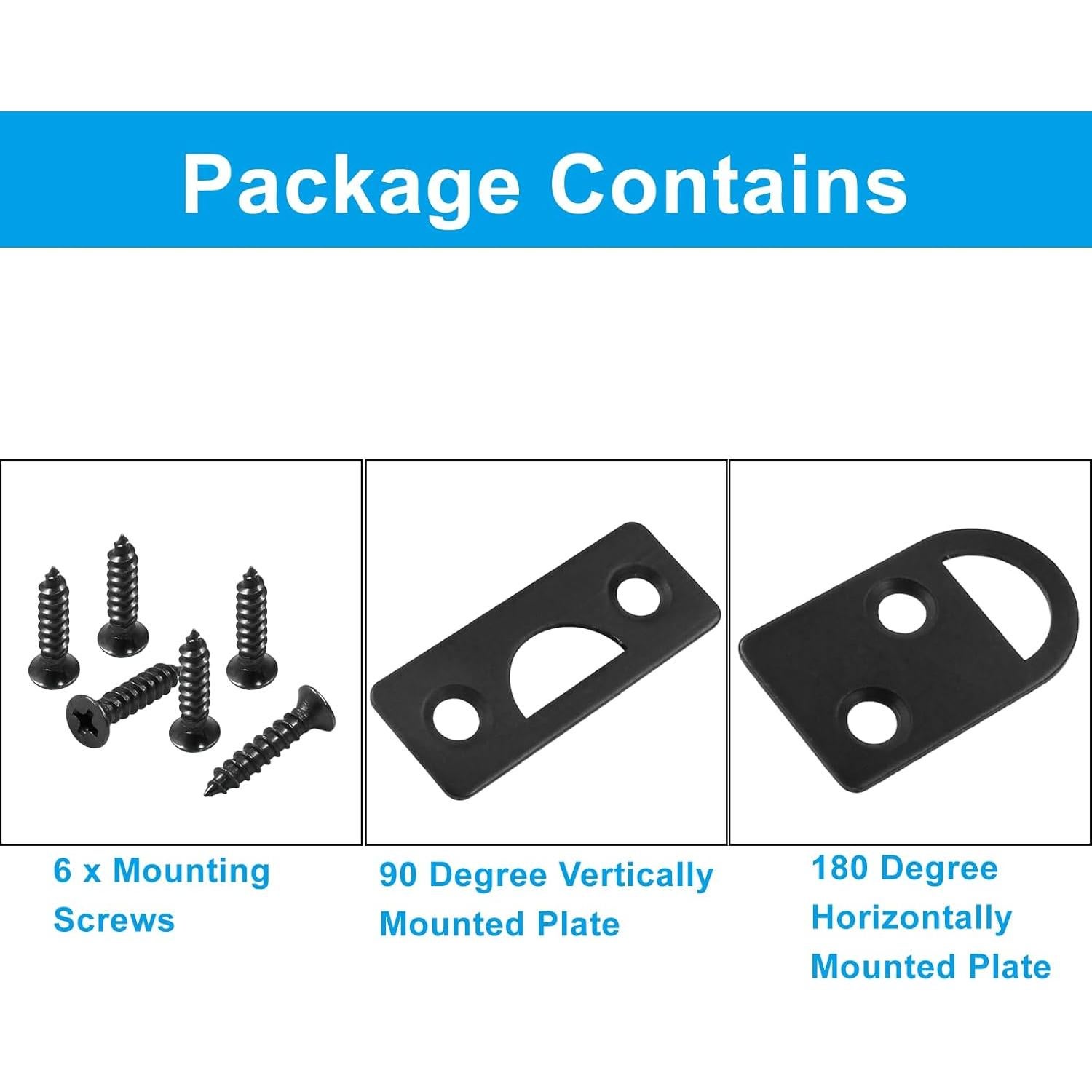 Cerrojo de Superficie Luomorgo de Latón Sólido 50mm Negro Mate