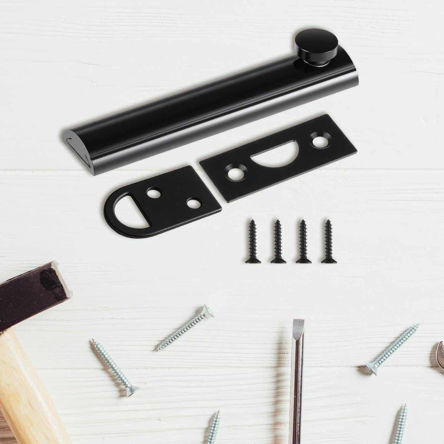 Cerrojo Deslizante Alrhso Negro 17.78x10.16cm para Puertas