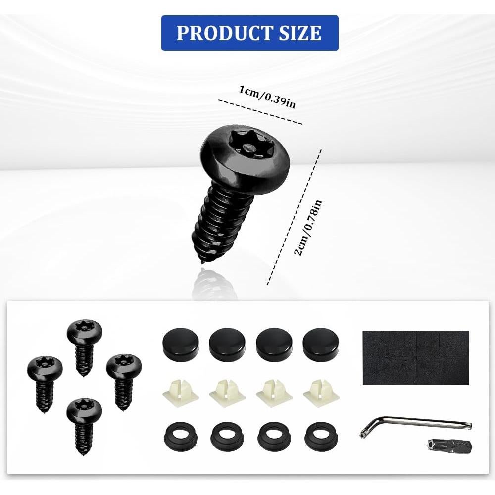 Tornillos Antirrobo para Placas de Matrícula RGOAANC - Kit Completo