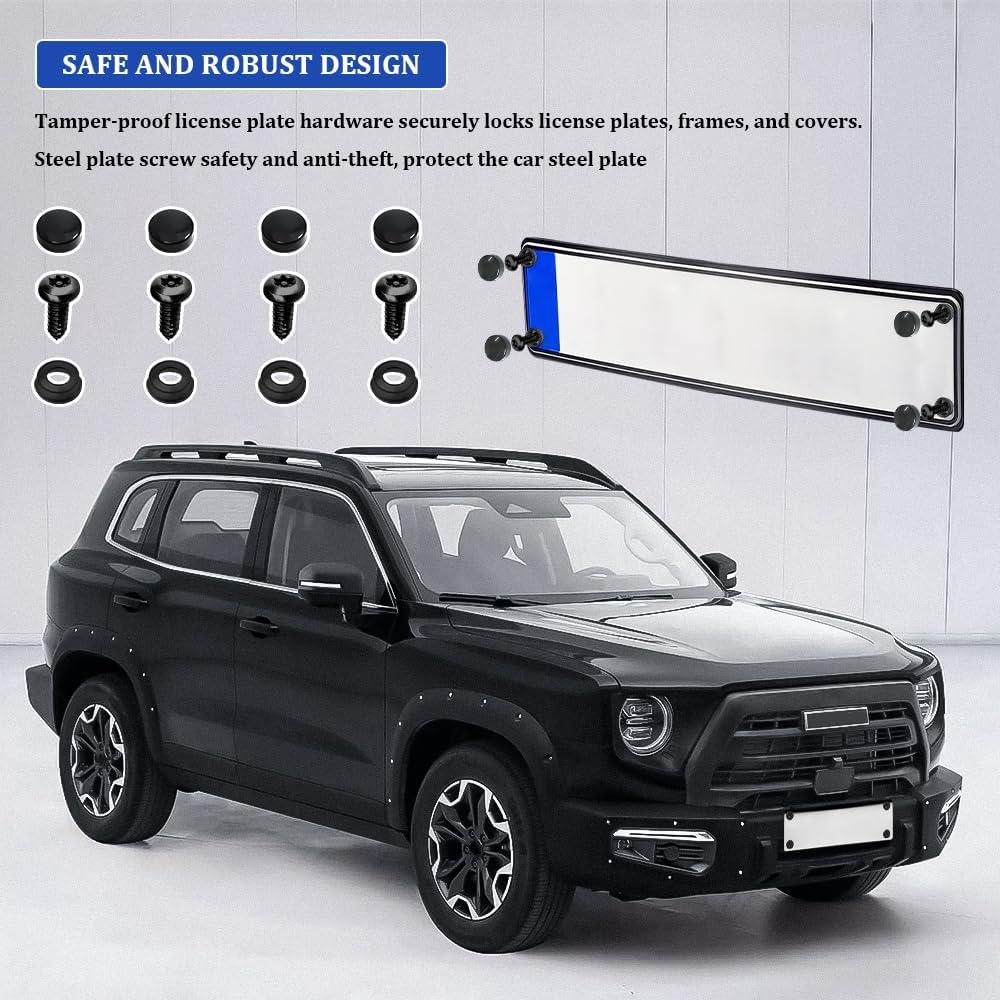 Tornillos Antirrobo para Placas de Matrícula RGOAANC - Kit Completo