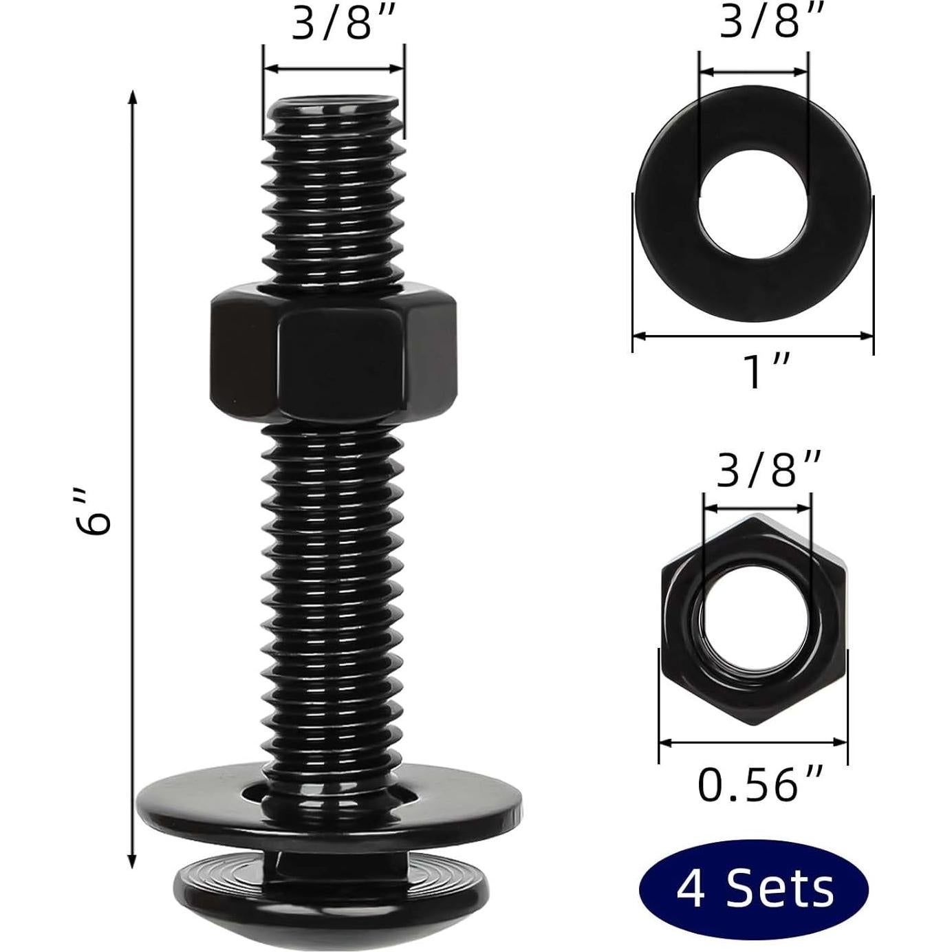 Kit de Pernos de Carro OUSCHR 3/8-16 x 15.24 cm Acero Inoxidable