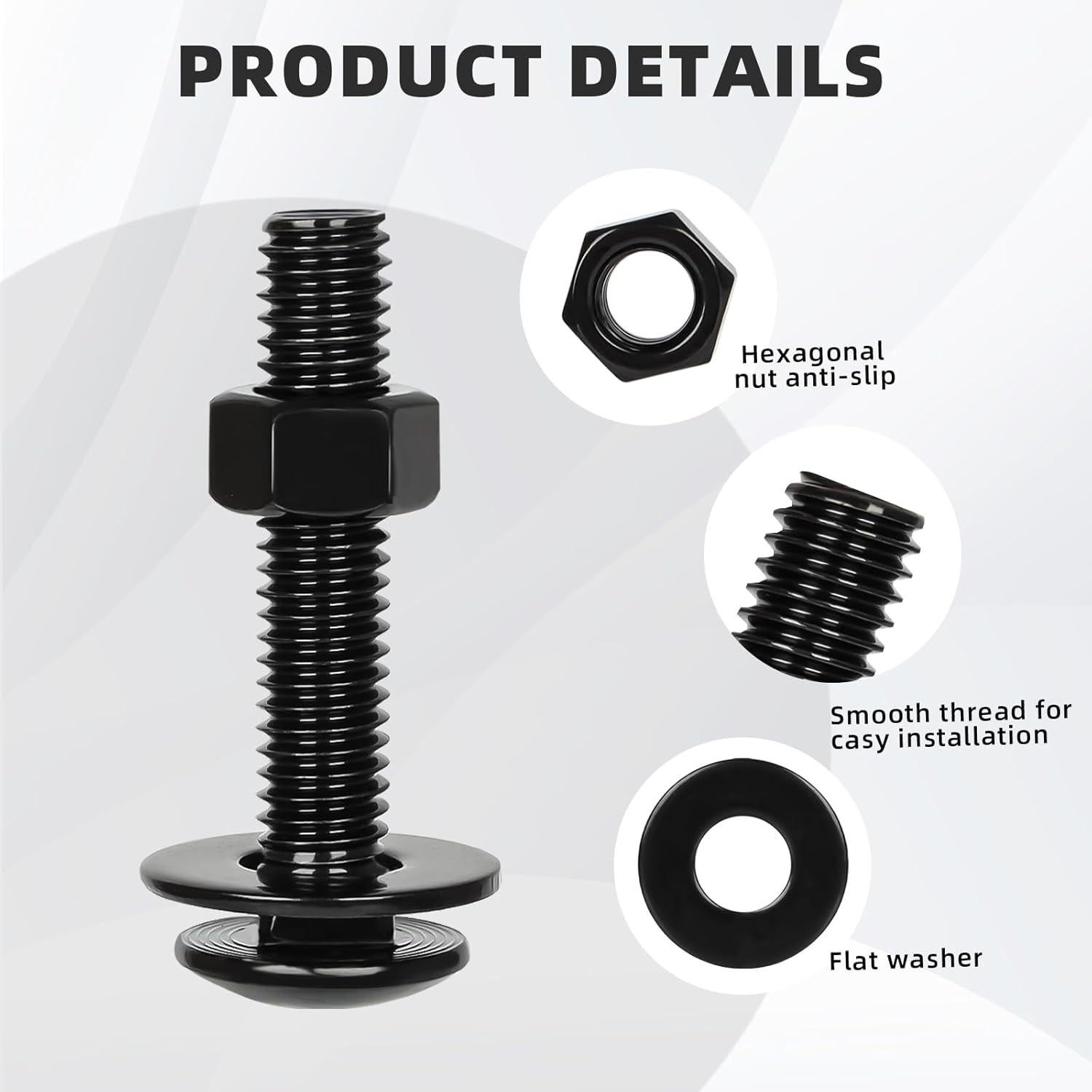 Kit de Pernos de Carro OUSCHR 3/8-16 x 15.24 cm Acero Inoxidable