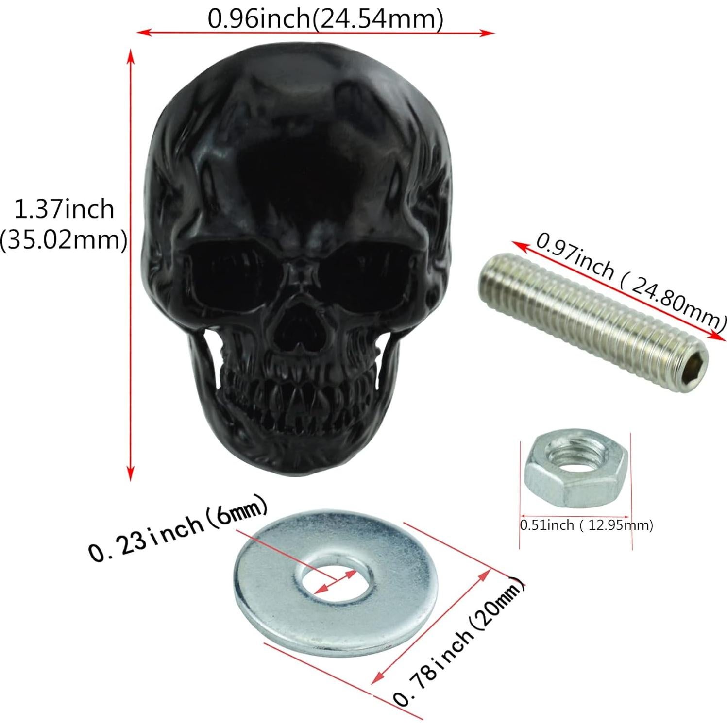 Tornillos de Placa de Licencia Abfer Skull Antirrobo 4 Pzas
