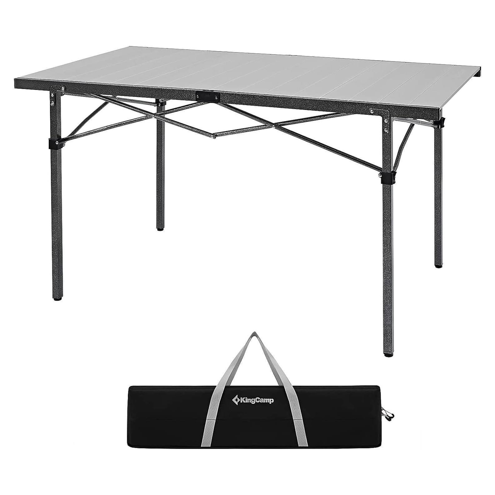 Mesa de Camping KingCamp Plegable Aluminio 135.9x69.9cm