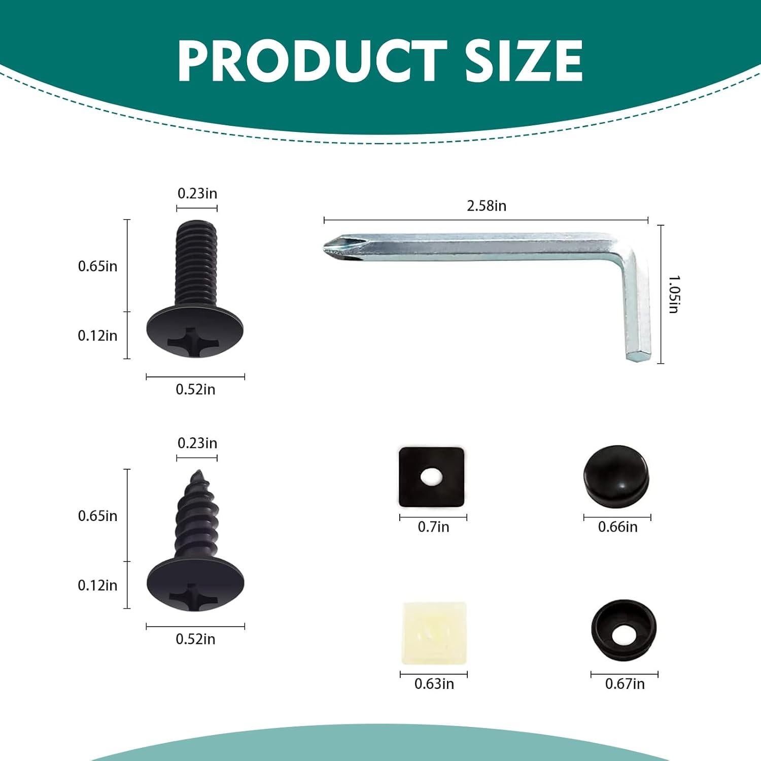 Kit de Tornillos Antirrobo para Placas de Matrícula SLIMI - 8 Piezas