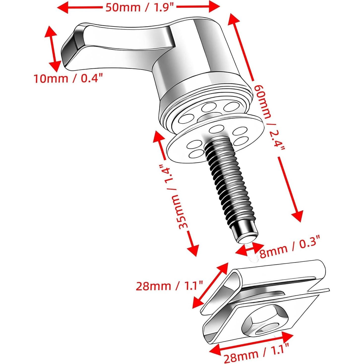 Juego de Tornillos Antirrobo para Bolsa de Silla Harley 1992-2024