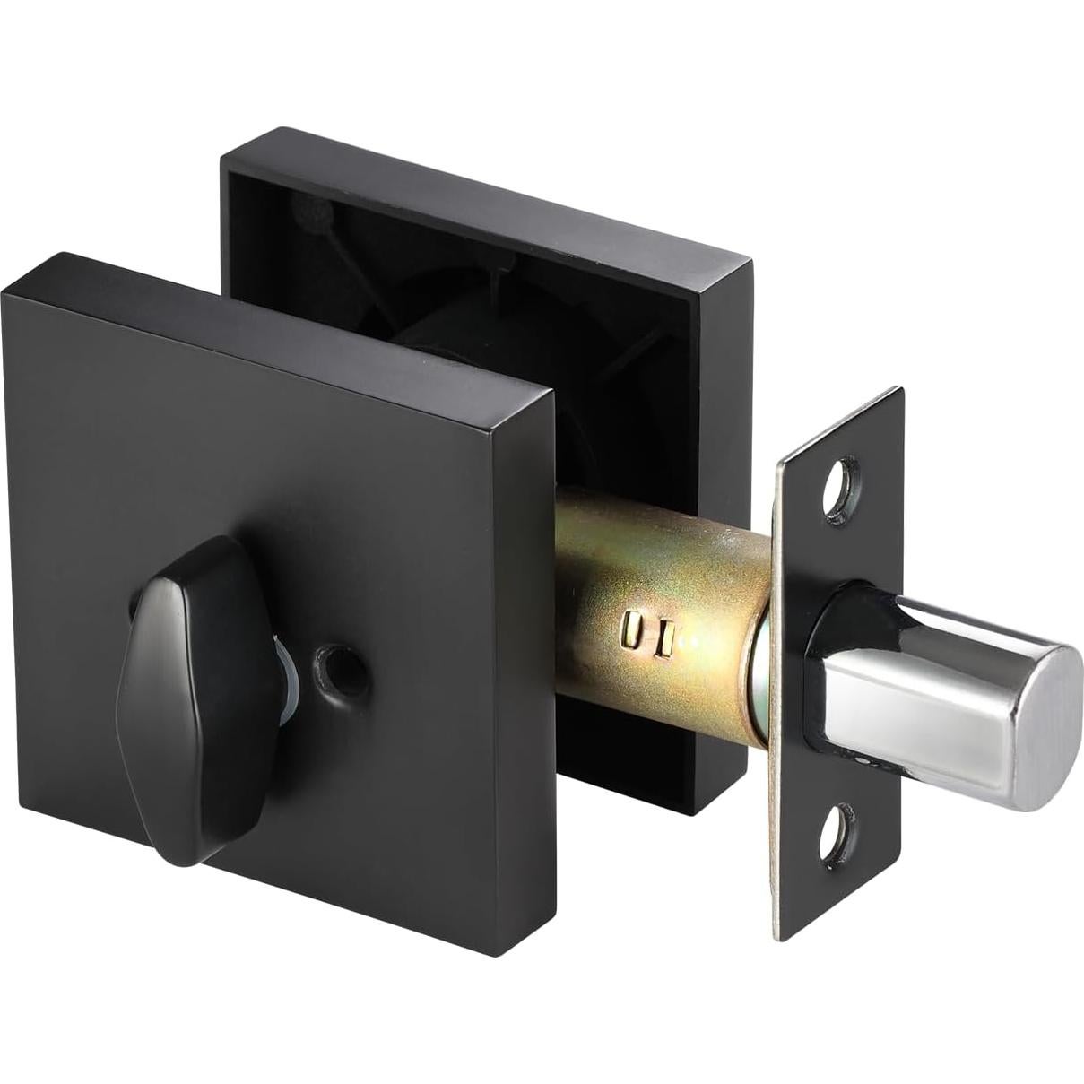 Cerradura de Cilindro Cuadrado TooCust Negra Mate 60-70mm