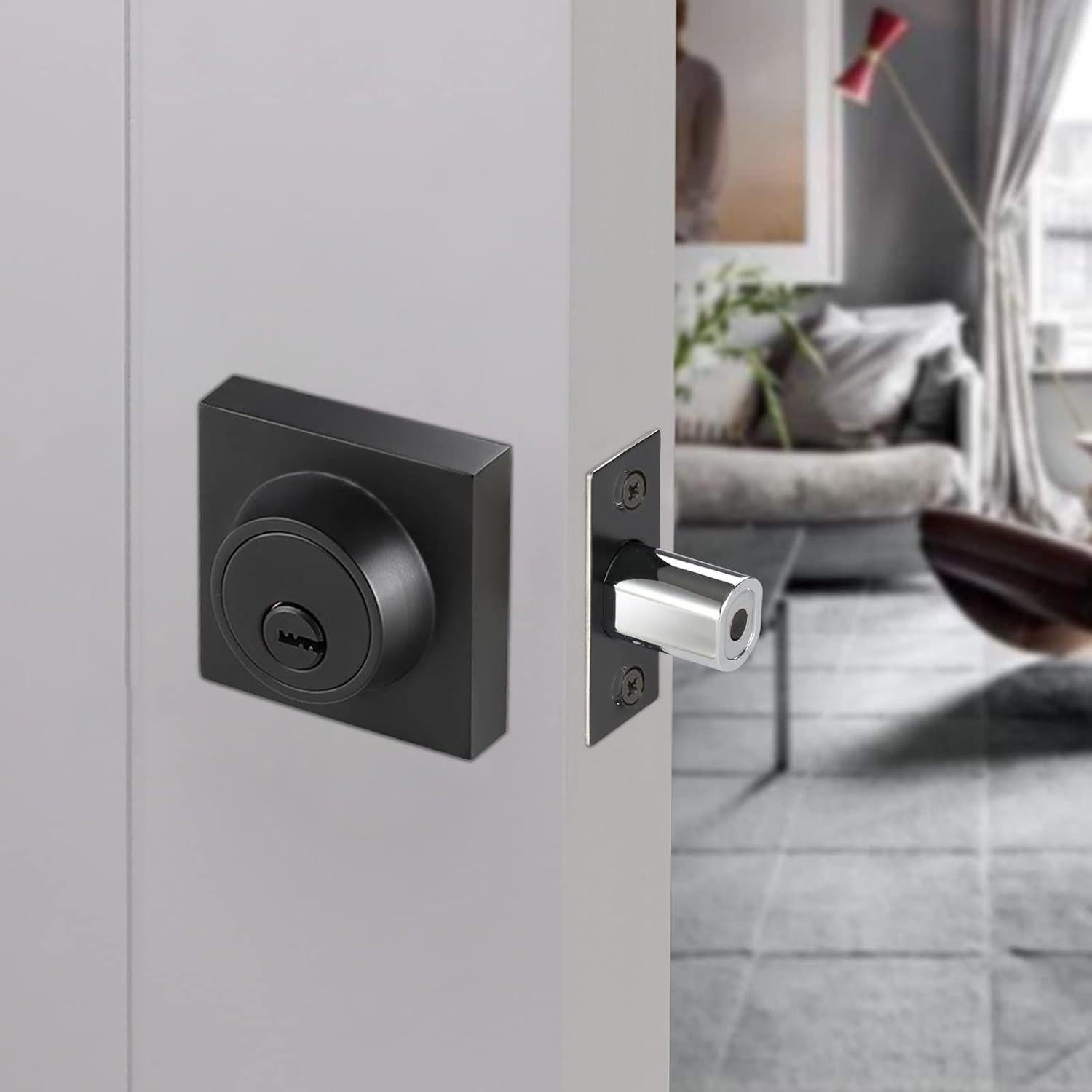 Cerradura de Cilindro Cuadrado TooCust Negra Mate 60-70mm