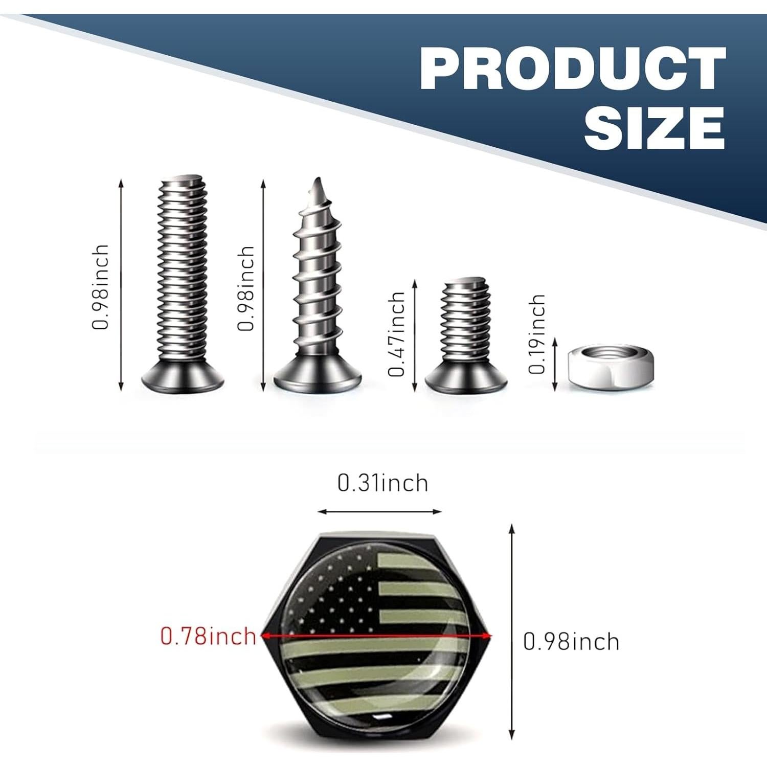 Kit 4 Tornillos Antirrobo para Placas de Matrícula Zeathery