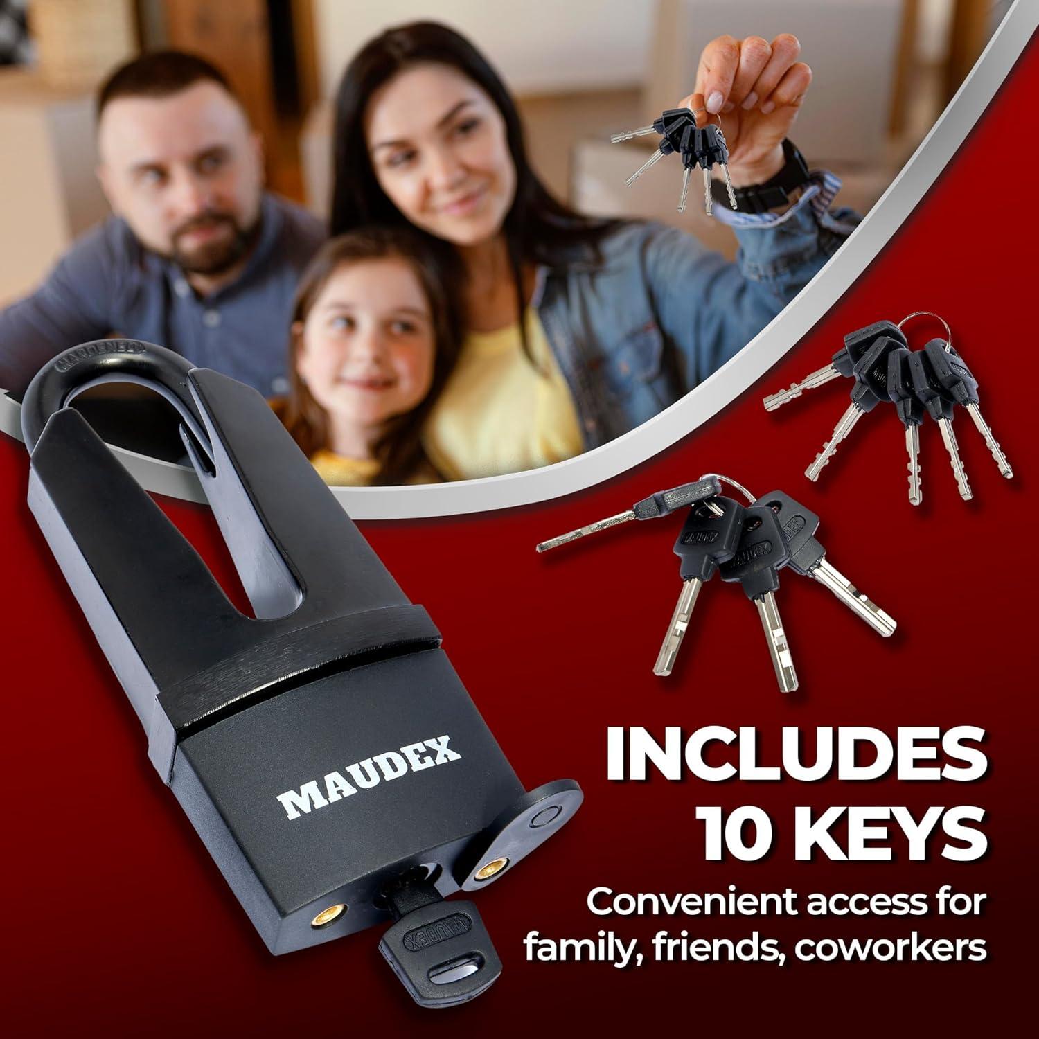 Candado de Alta Seguridad Maudex MDL60 - 60mm - 10 Llaves