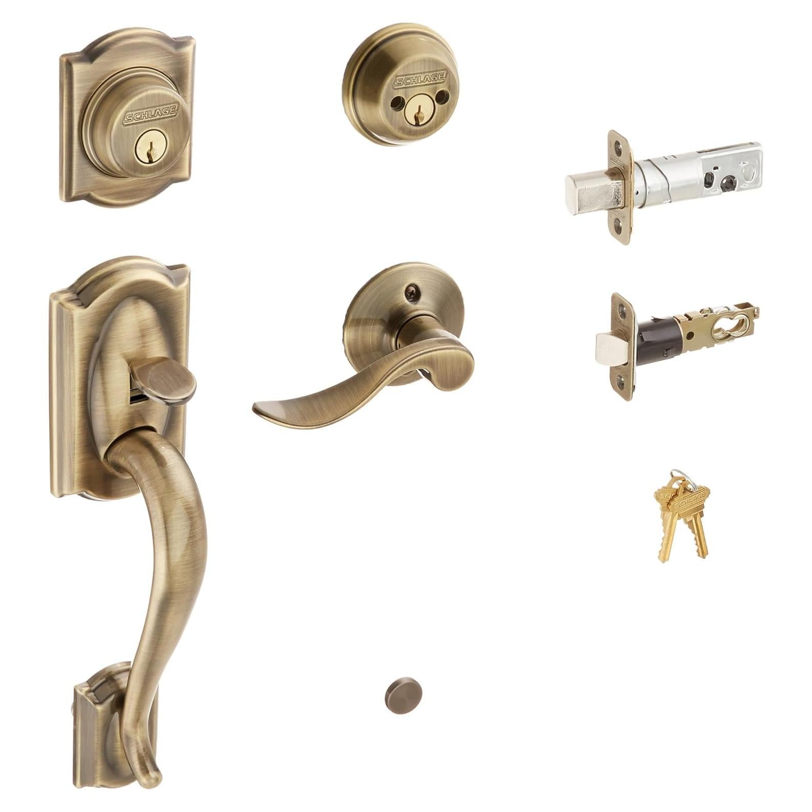 Cerradura con Llave Schlage F62CAM609ACCLH Bronce Antiguo