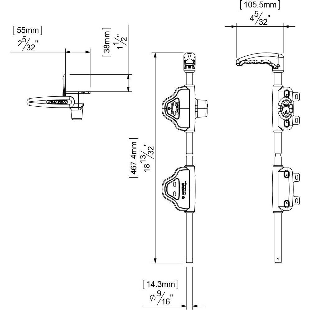 Cerradura de Seguridad LokkBolt D&D Technologies 45.72 cm