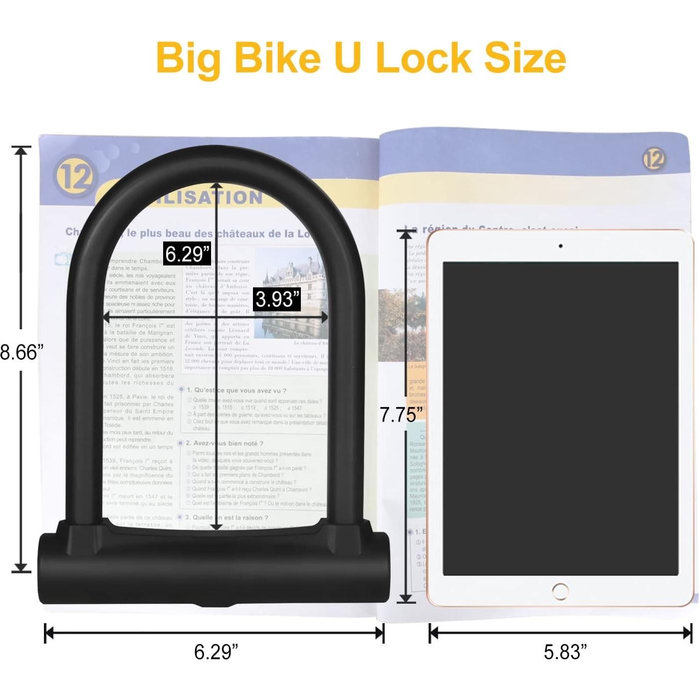 Candado U Grande Keabys 16mm para Bicicleta y Motocicleta