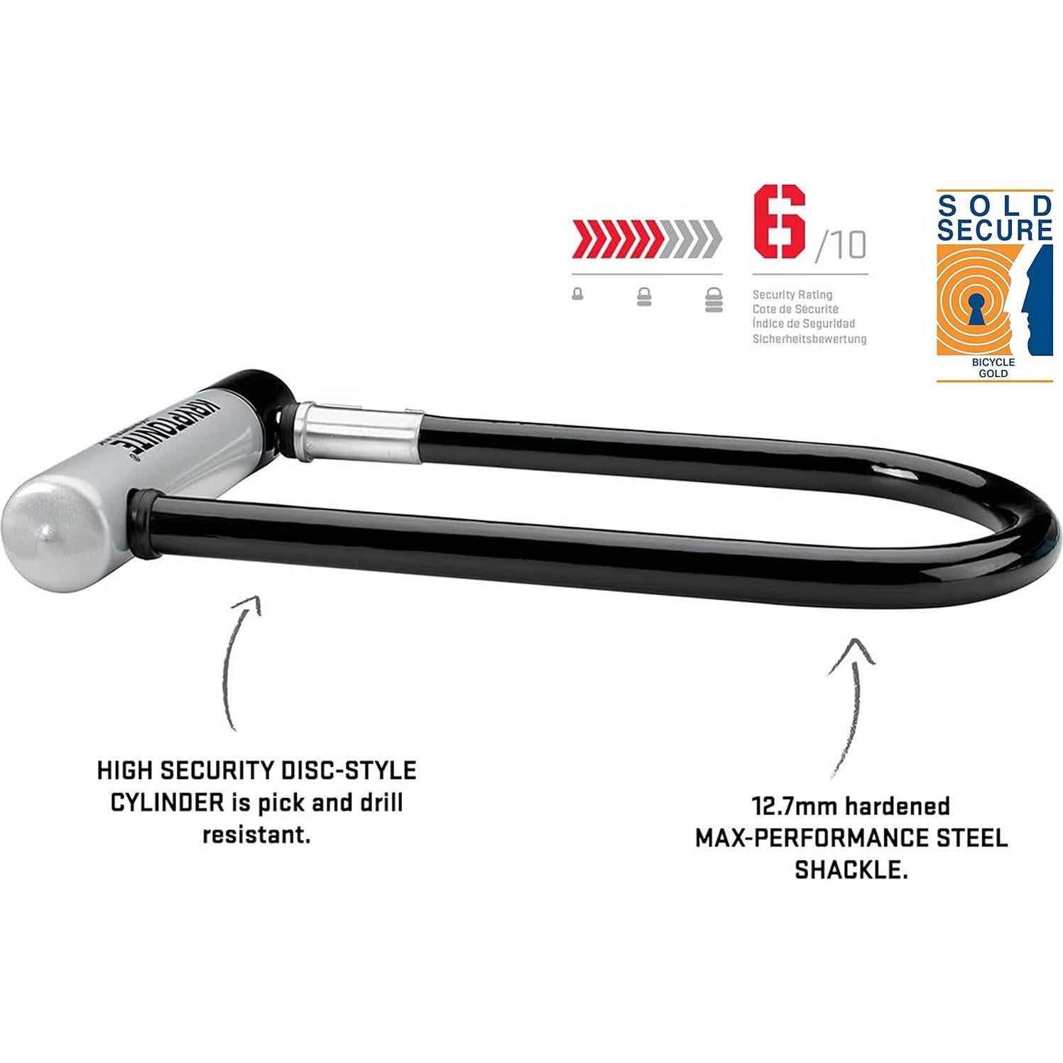 Candado U-Lock Kryptonite KryptoLok Estándar 12.7mm Negro