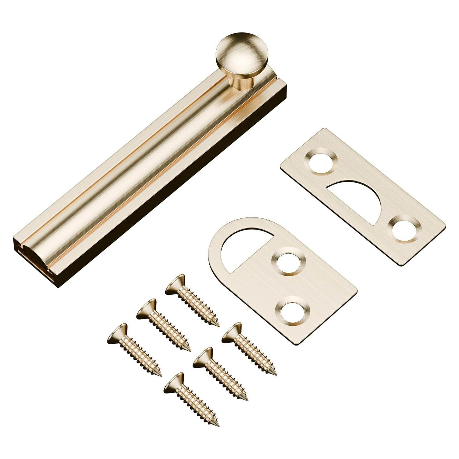 Cerradura de Tornillo Deslizante MaozyHomie 7.6 cm Dorado Cepillado