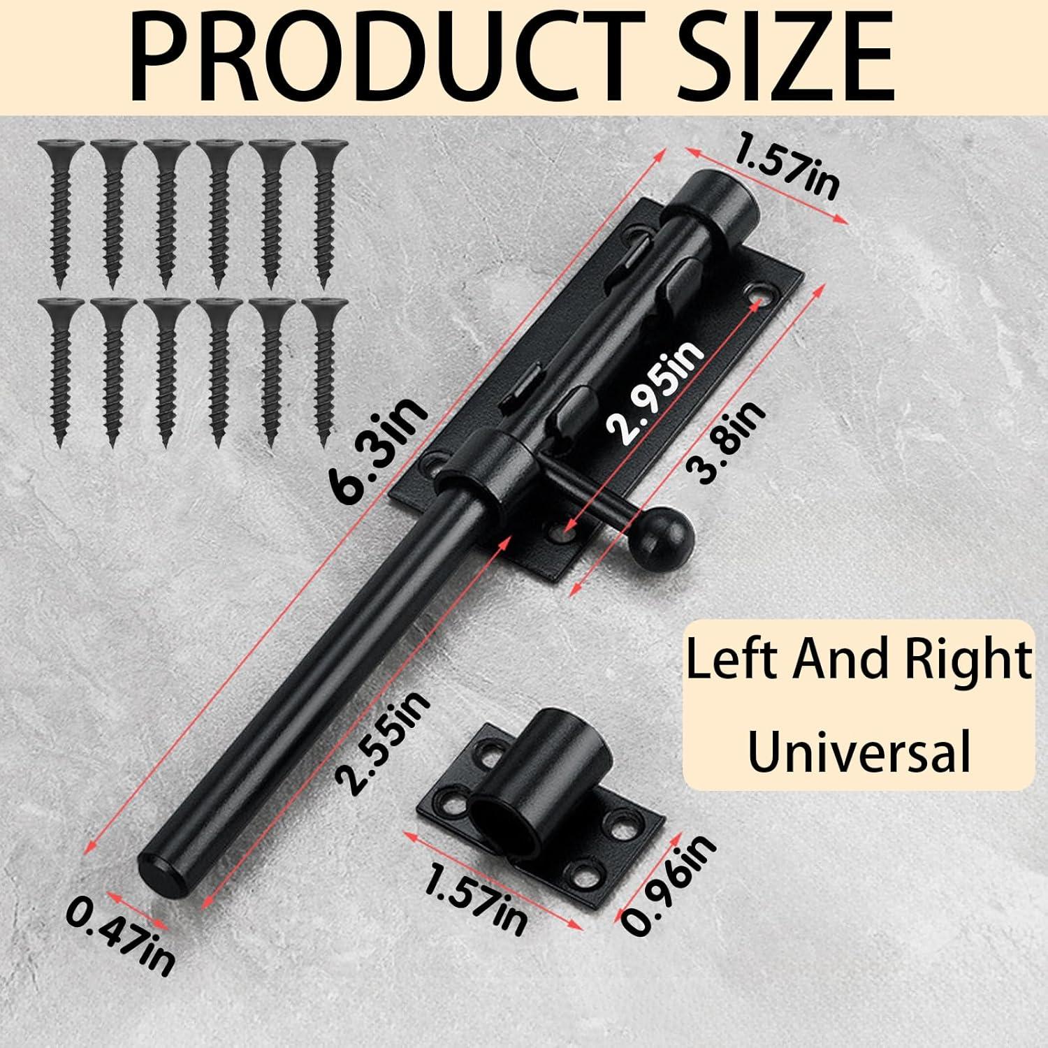 Paquete de 3 Pestillos Deslizantes SHANDERBAR 16 cm Acero Inoxidable
