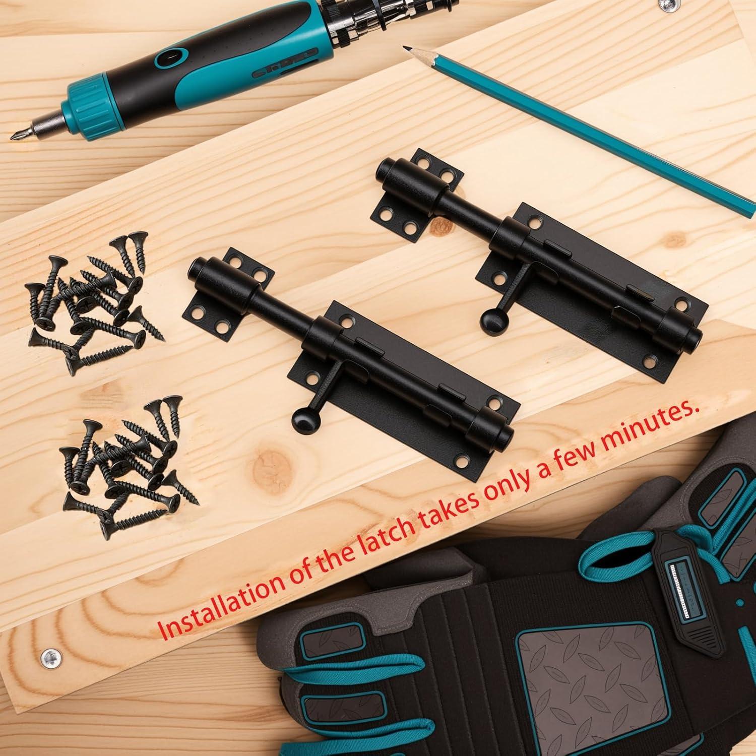 Paquete de 3 Pestillos Deslizantes SHANDERBAR 16 cm Acero Inoxidable