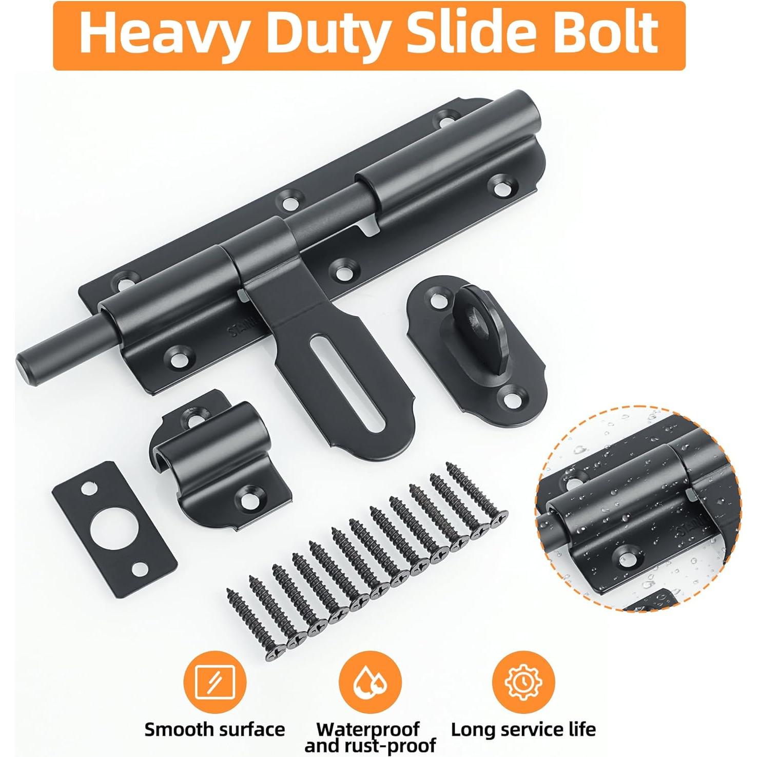 Pestillo de Puerta Alise MCX1000B-6C Acero Inoxidable 15.24 cm