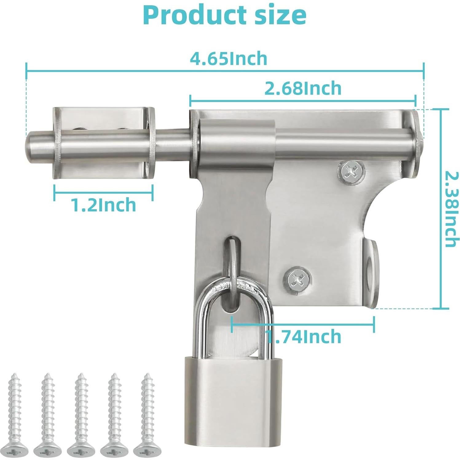 Pestillo de Puerta Alise 30 cm Acero Inoxidable Alta Resistencia
