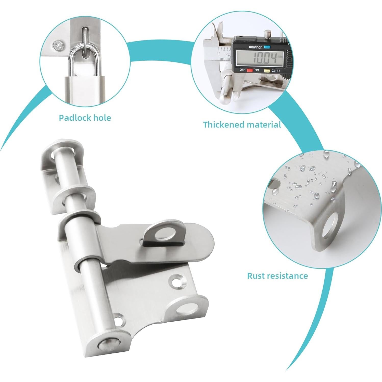 Pestillo de Puerta Alise 30 cm Acero Inoxidable Alta Resistencia
