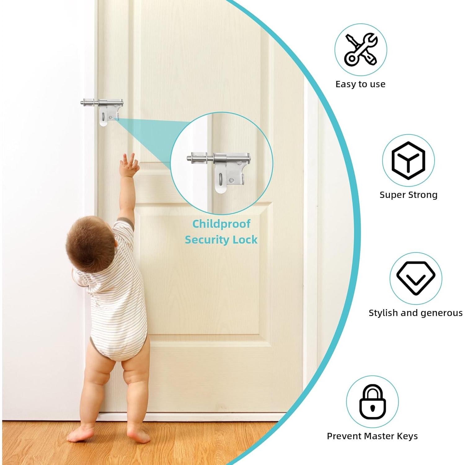 Pestillo de Puerta Alise 30 cm Acero Inoxidable Alta Resistencia