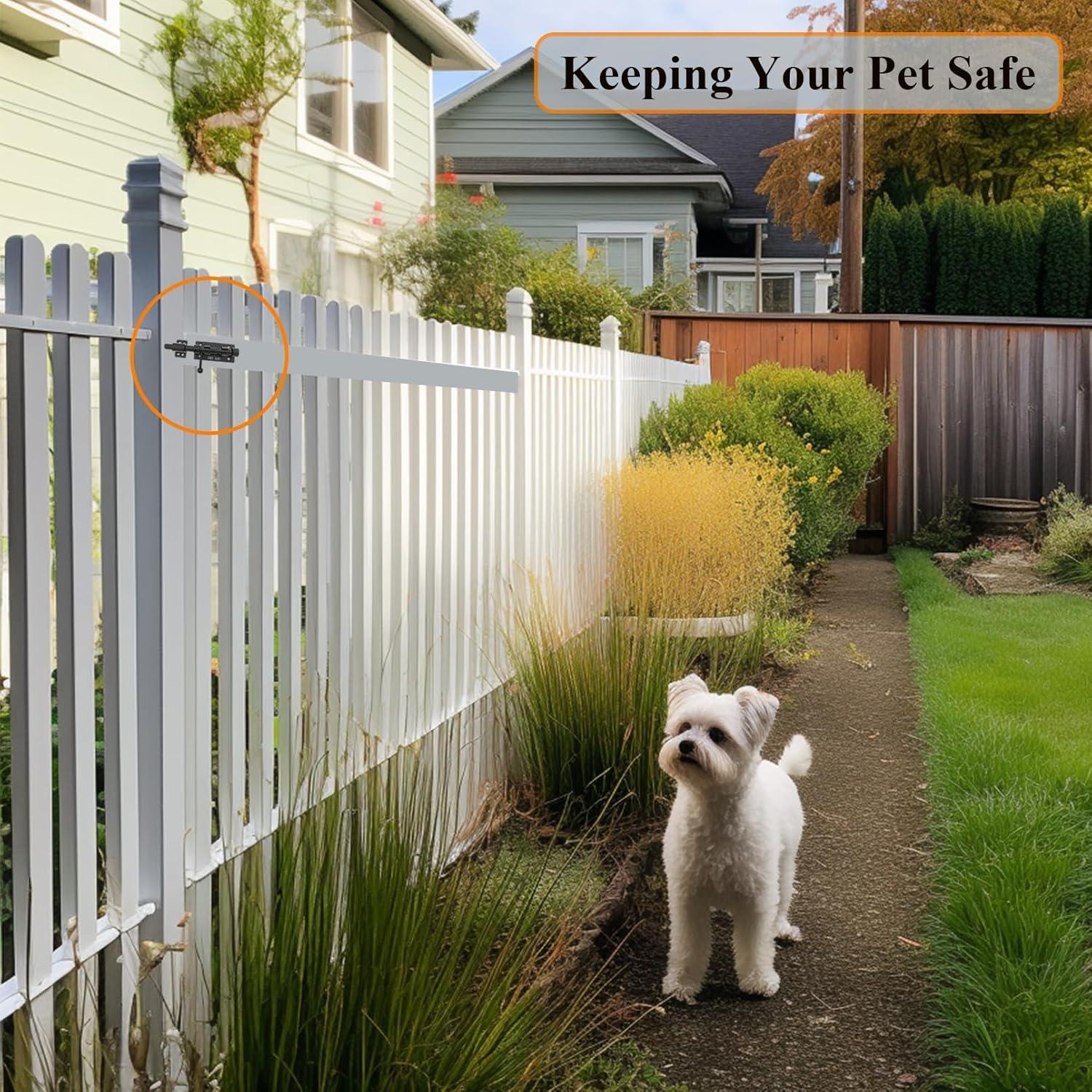 Cierre de Puerta Deslizante Hoponew 20.32 cm Acero Inoxidable Negro