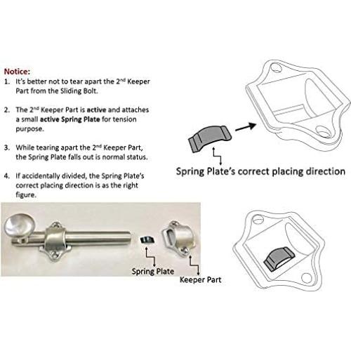 Cerrojo de Puerta Holandesa QCAA 10.16 cm Latón Macizo Cromo Satinado