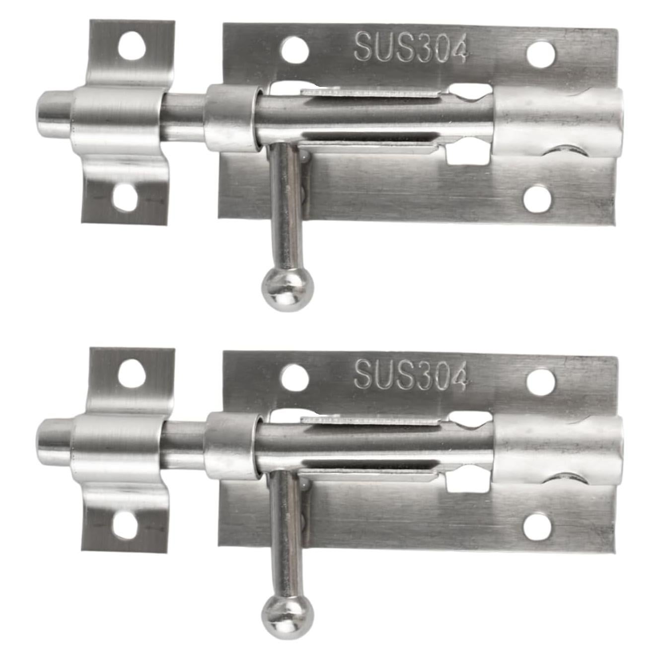 Paquete de 2 Pestillos Deslizantes Acero Inoxidable 304 10 cm