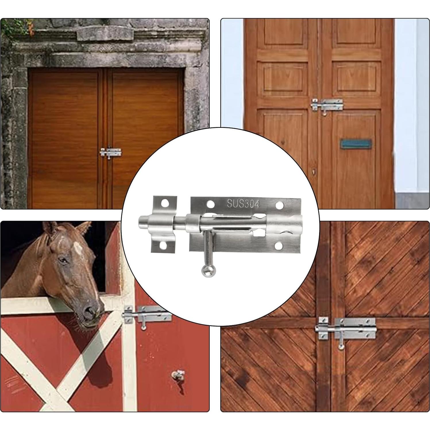 Paquete de 2 Pestillos Deslizantes Acero Inoxidable 304 10 cm