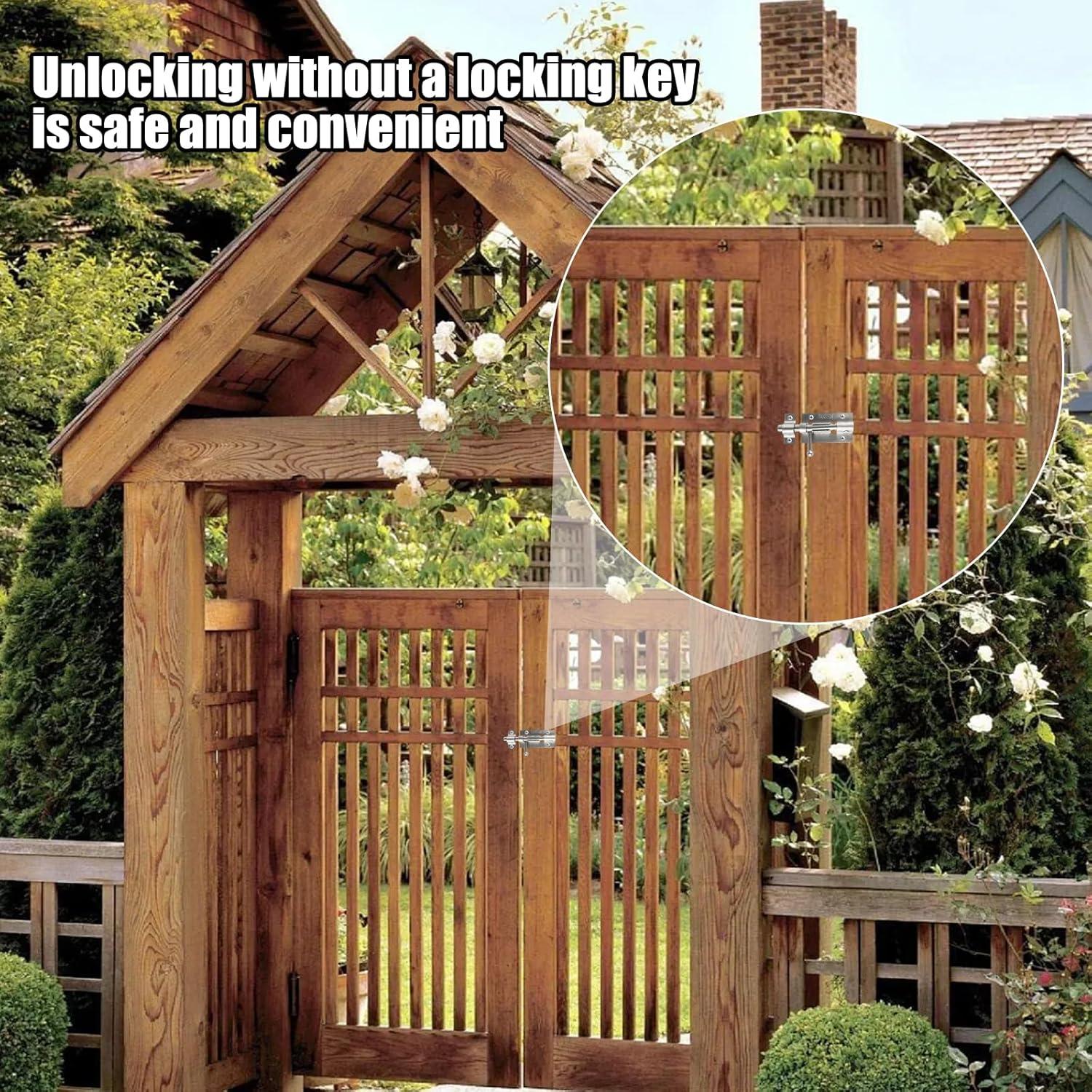 Paquete de 2 Pestillos Deslizantes Acero Inoxidable 304 10 cm