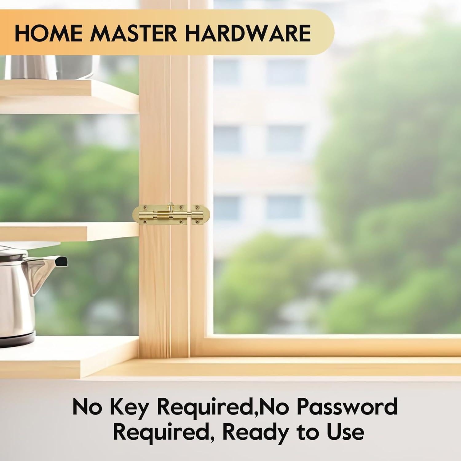 Cerradura Deslizante de Bronce Home Master Hardware 4 Pack 7.62 cm