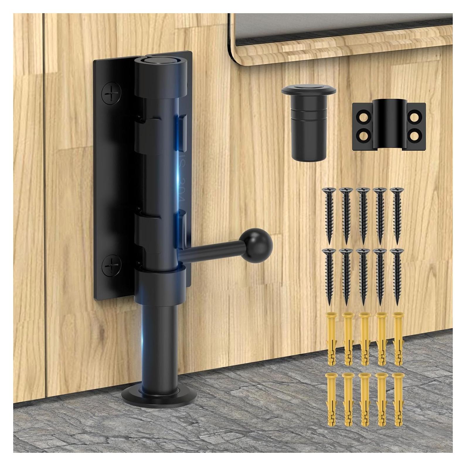 Cierre de Puerta Deslizante MeBantoo 160mm Acero Inoxidable Negro