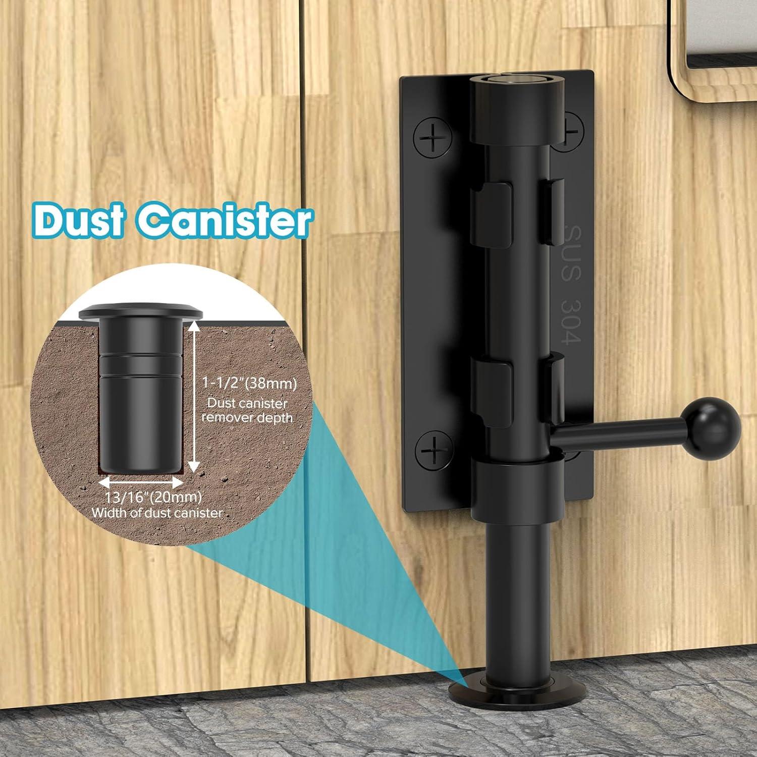Cierre de Puerta Deslizante MeBantoo 160mm Acero Inoxidable Negro