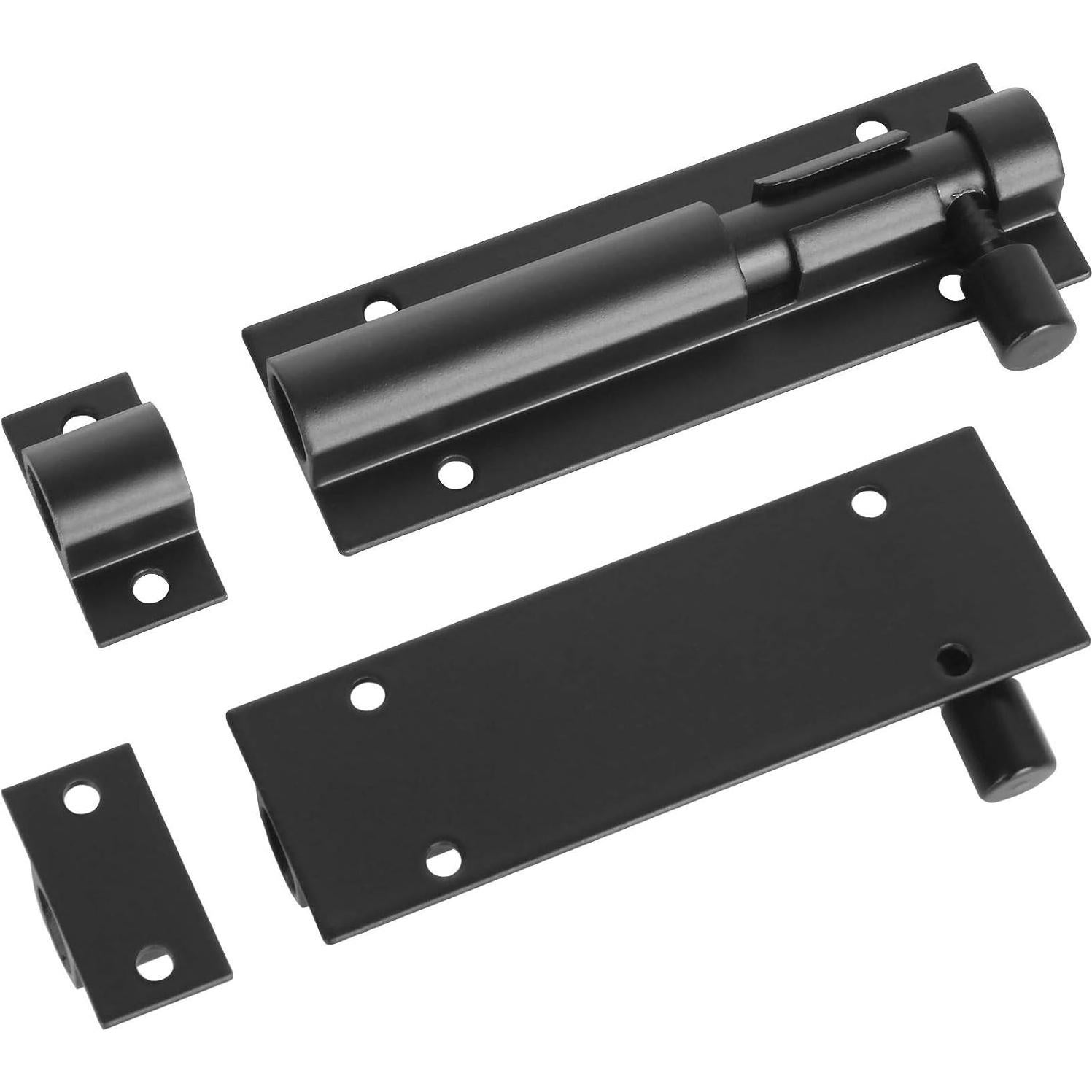 4 Cerrojos Deslizantes de Barril Negro YOUNTHYE 7.2x2.5cm