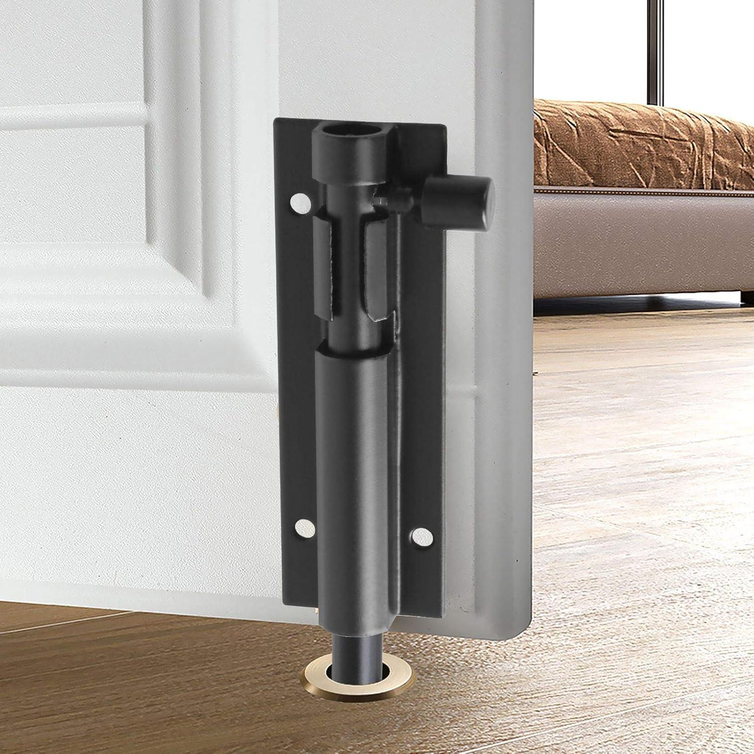 4 Cerrojos Deslizantes de Barril Negro YOUNTHYE 7.2x2.5cm