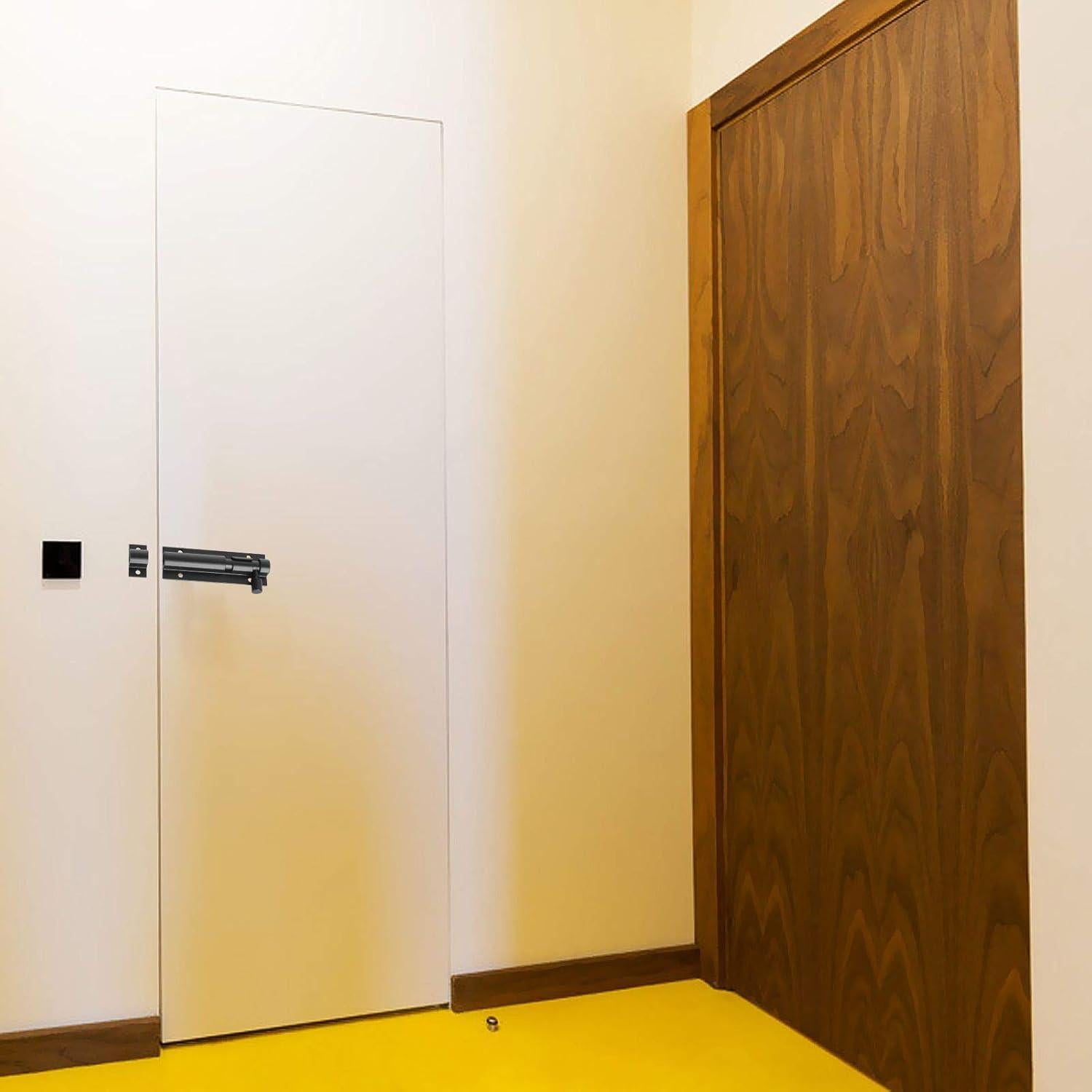 4 Cerrojos Deslizantes de Barril Negro YOUNTHYE 7.2x2.5cm