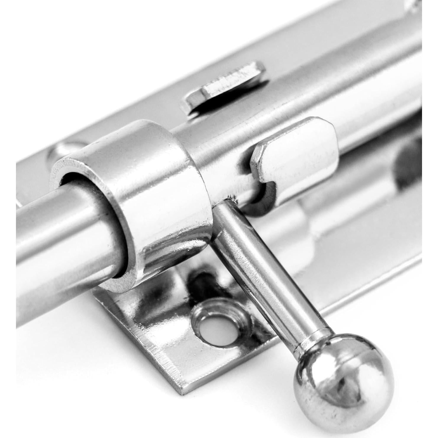 Pestillo deslizante QWORK de acero inoxidable 16 cm - Paquete de 4