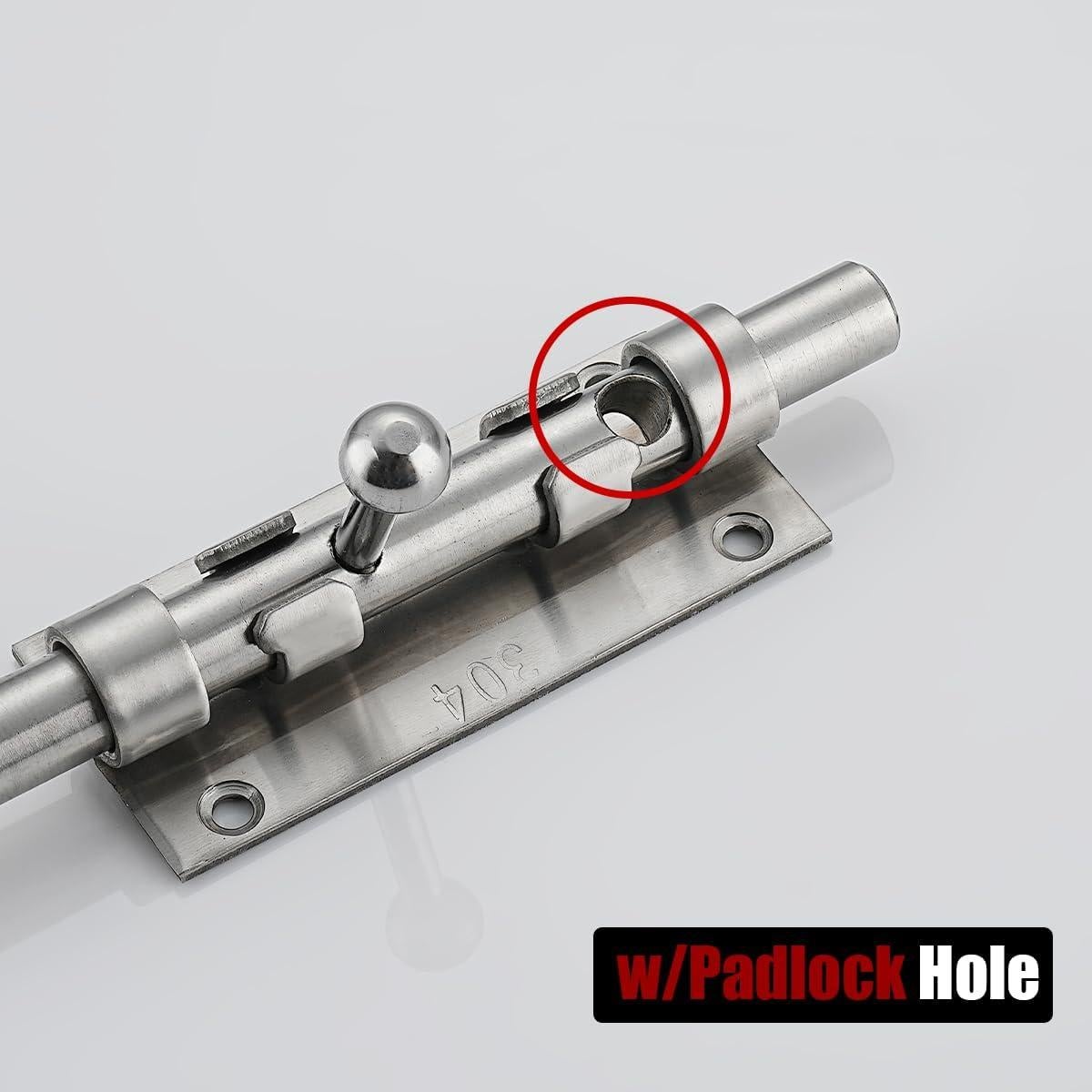 Pestillo Deslizante JQK 16cm Acero Inoxidable 304 con Candado