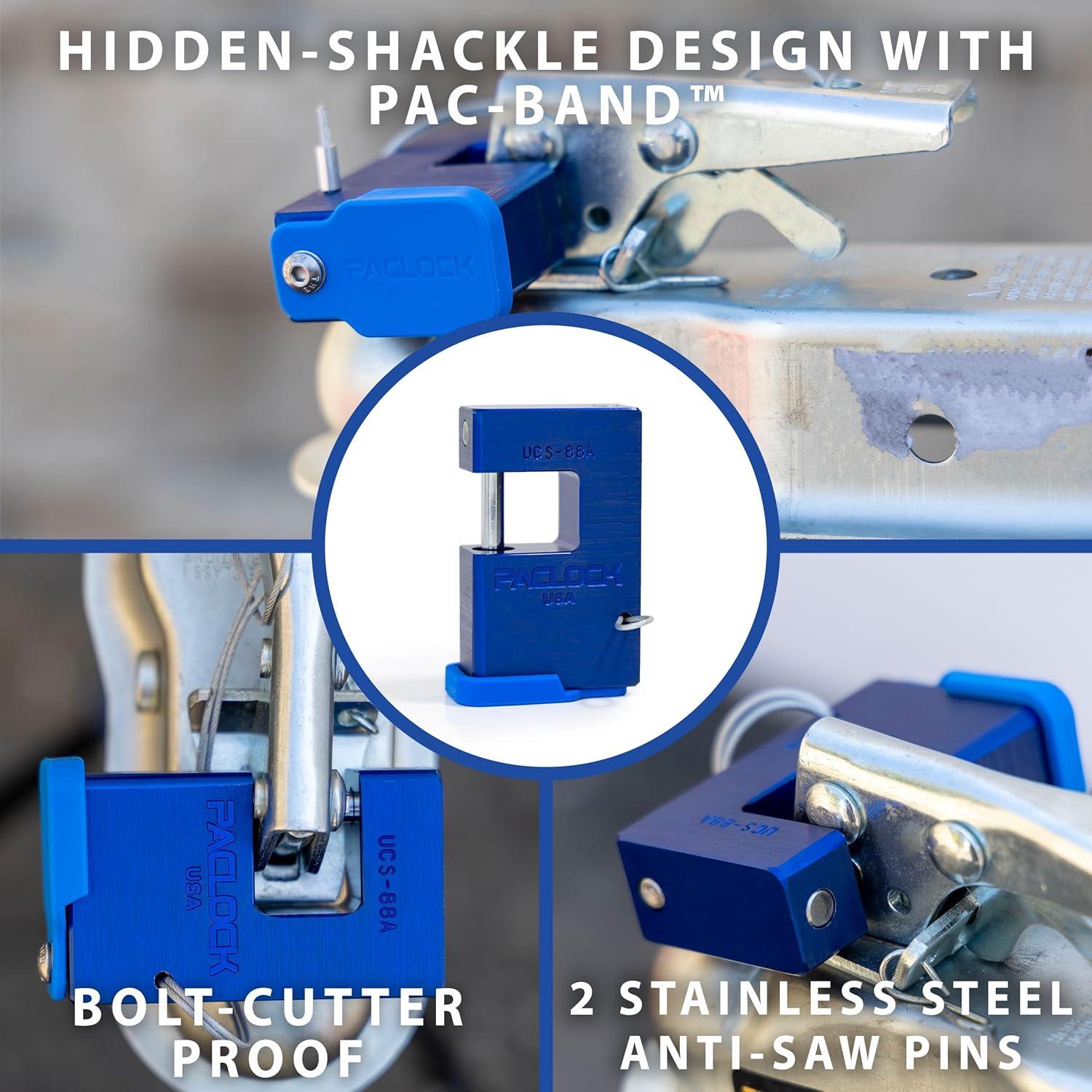 Cerradura de Acoplador de Remolque PACLOCK UCS-88A Negra