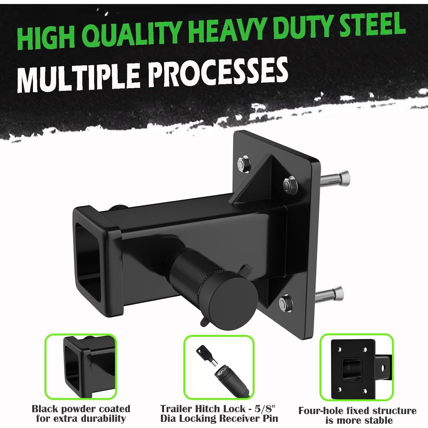 Enganche receptor atornillado OGYE 15000 lbs con bloqueo antirrobo